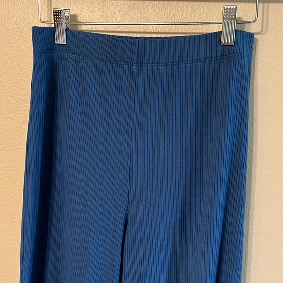 Reformation Blue Ribbed Pants - Picture 1 of 6